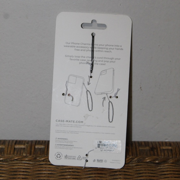 Case Mate Phone Charm.  Pink Pearls. Attaches to all Phone Cases. - Picture 4 of 4